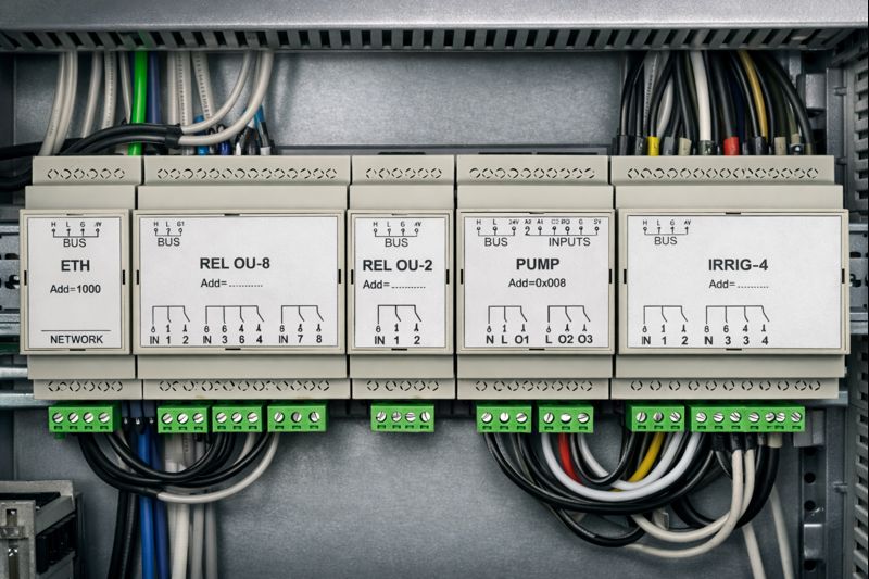 Building automation system – modular DIN rail control units